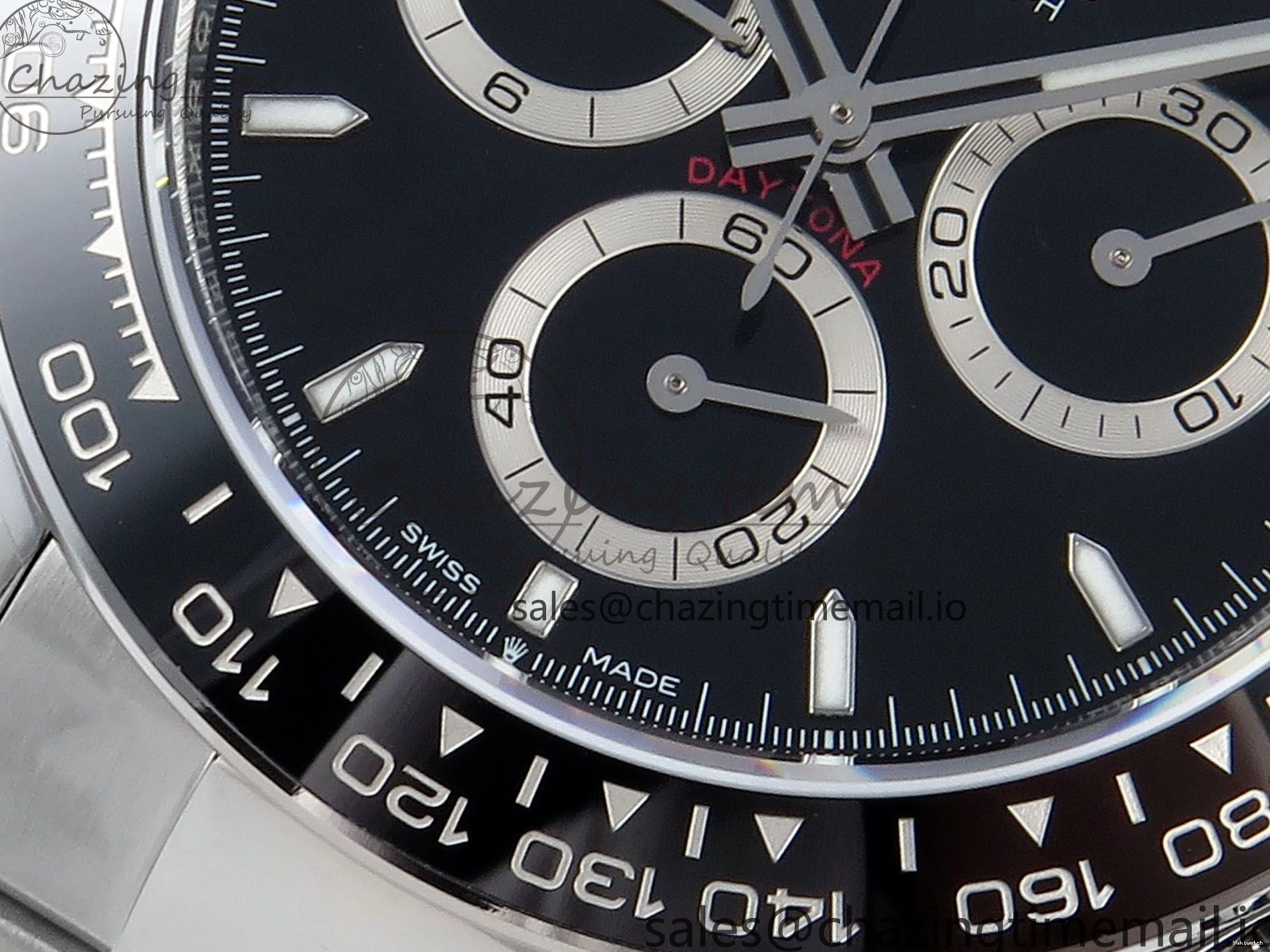 SH4131 QF on Black Edition Strap 126500 SS Daytona Bracelet 1:1 Best V5 Dial 0302